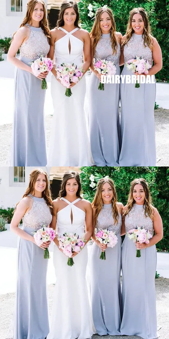 Honest Lace Mermaid Sleeveless Bridesmaid Dress, FC2295